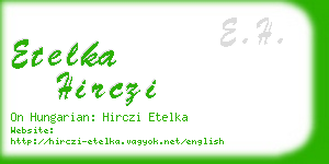 etelka hirczi business card